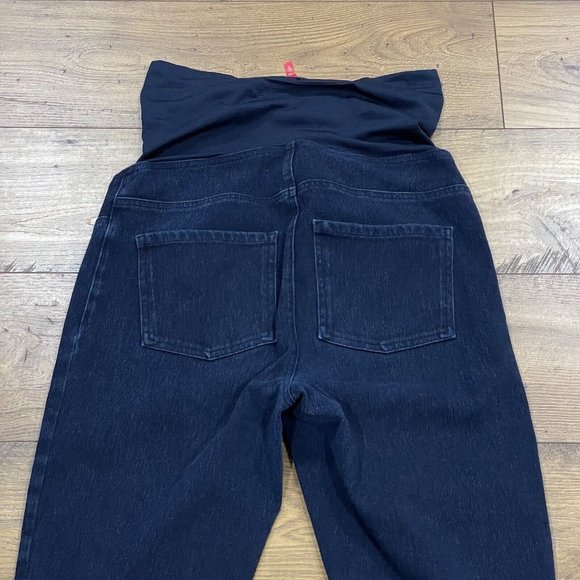 SPANX Mama Ankle Jean-ish Leggings Large Maternity Pant Blue Twilight Full Panel - Picture 8 of 11